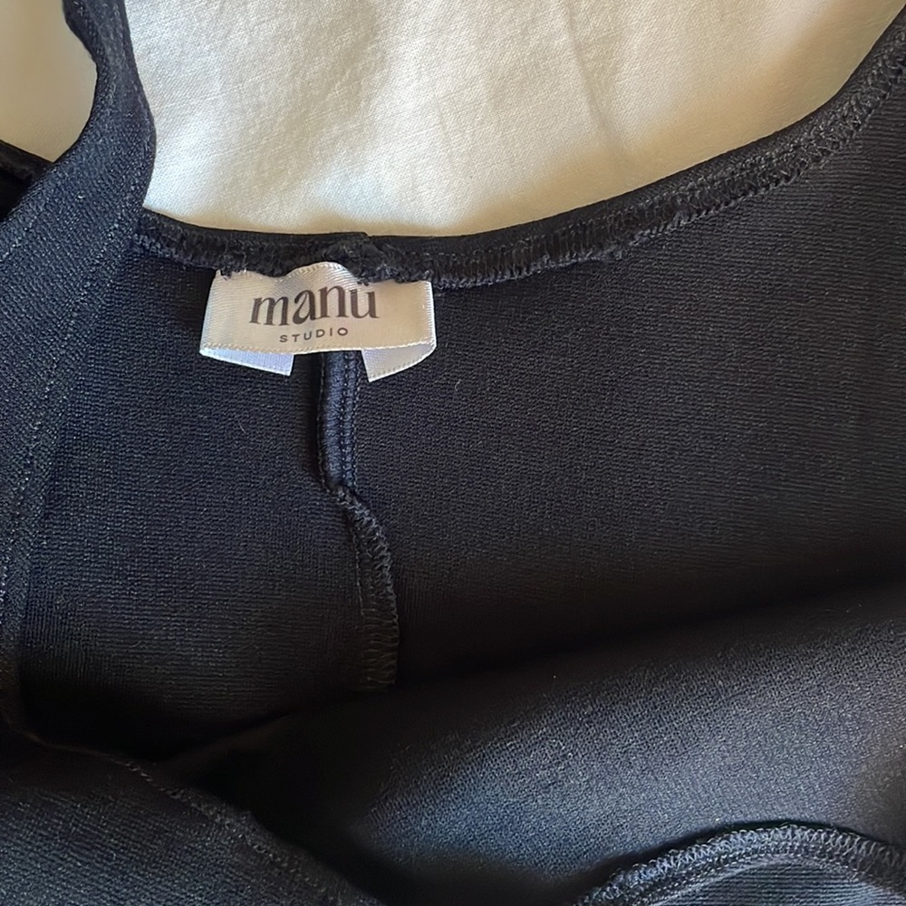 Manu Studio Basic Black Crop Tank - image 2